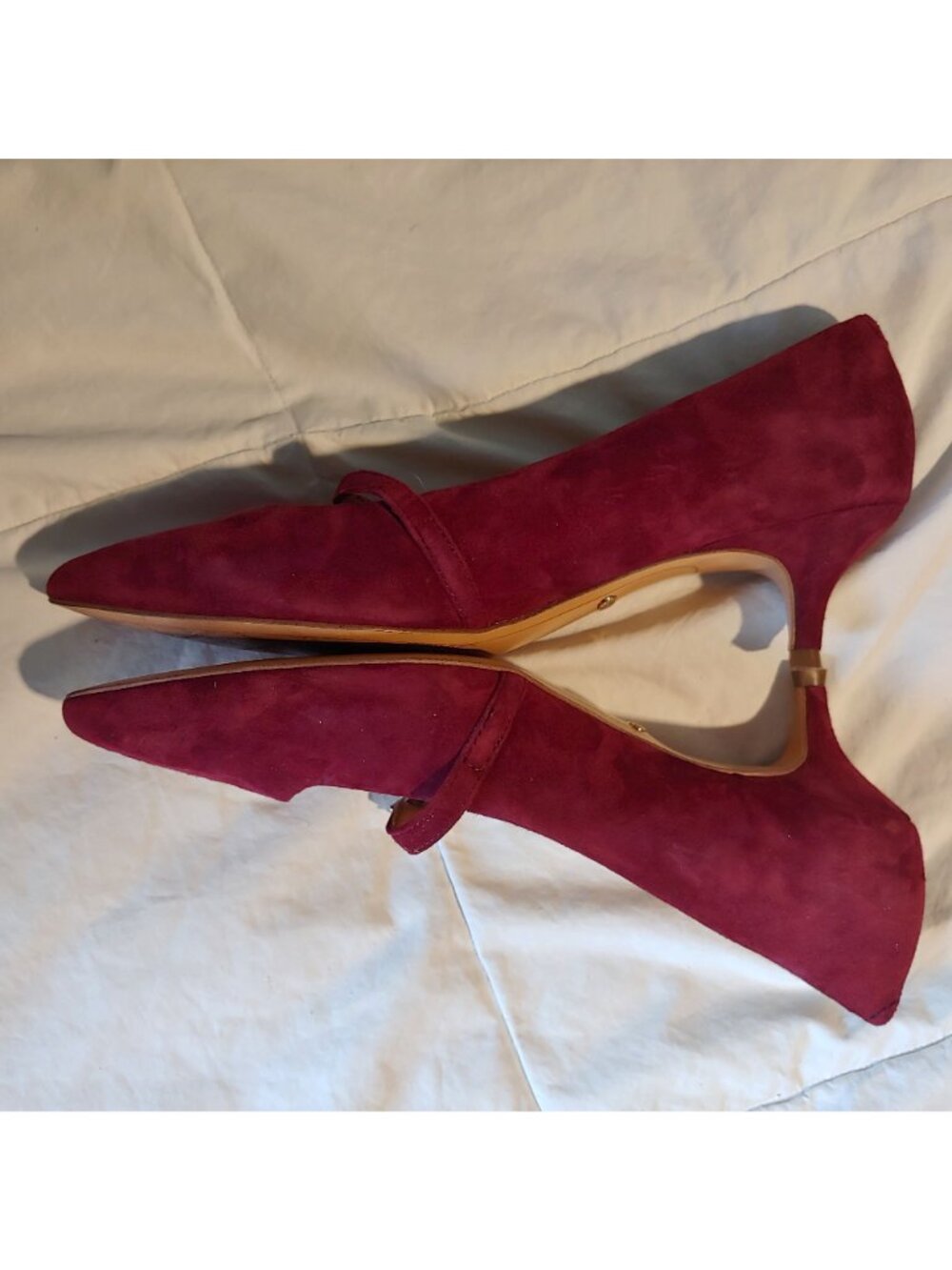 Vionic Minnie Kitten Heel Pump Burgundy Suede Arch Support Comfort Old Money 8.5 - Picture 7 of 10
